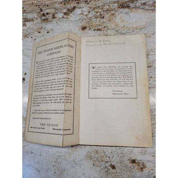 Vintage Cookbook, The Friend Family Magazine, Minneapolis Minnesota - Picture 4 of 8